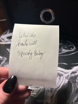 Spooky baby aceo art card thumbnail 3