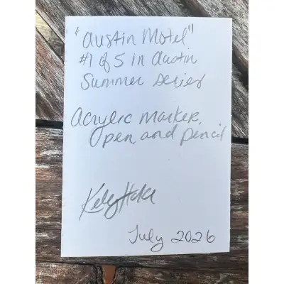 Austin Motel aceo art card thumbnail 2