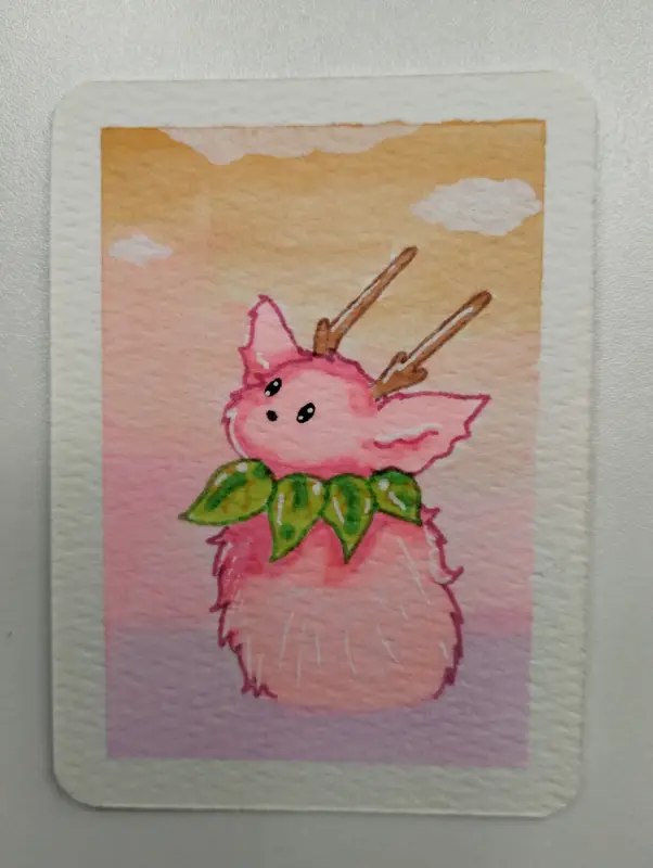 Sherbet Setting aceo art card