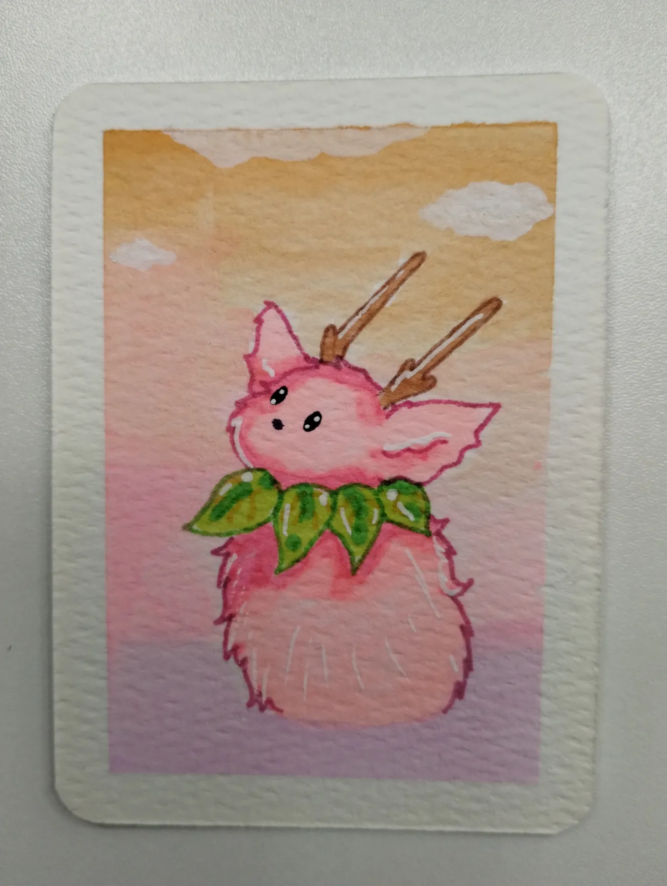 Sherbet Setting aceo art card