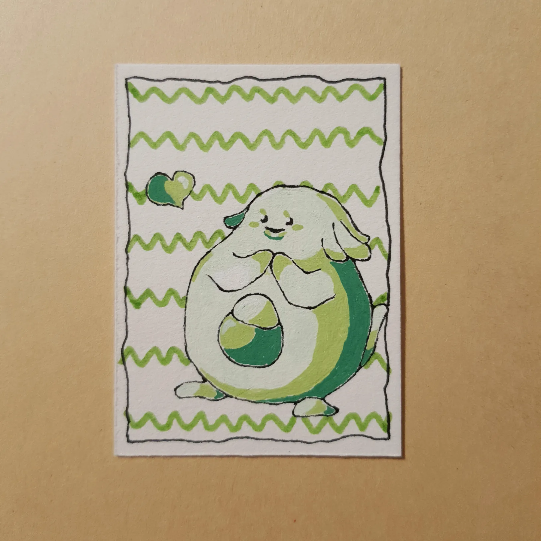 Jade Safari aceo art card