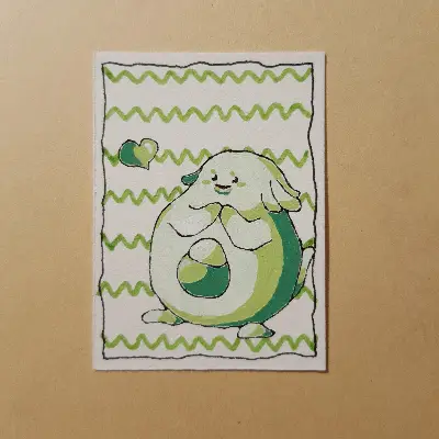 Jade Safari aceo art card thumbnail 1