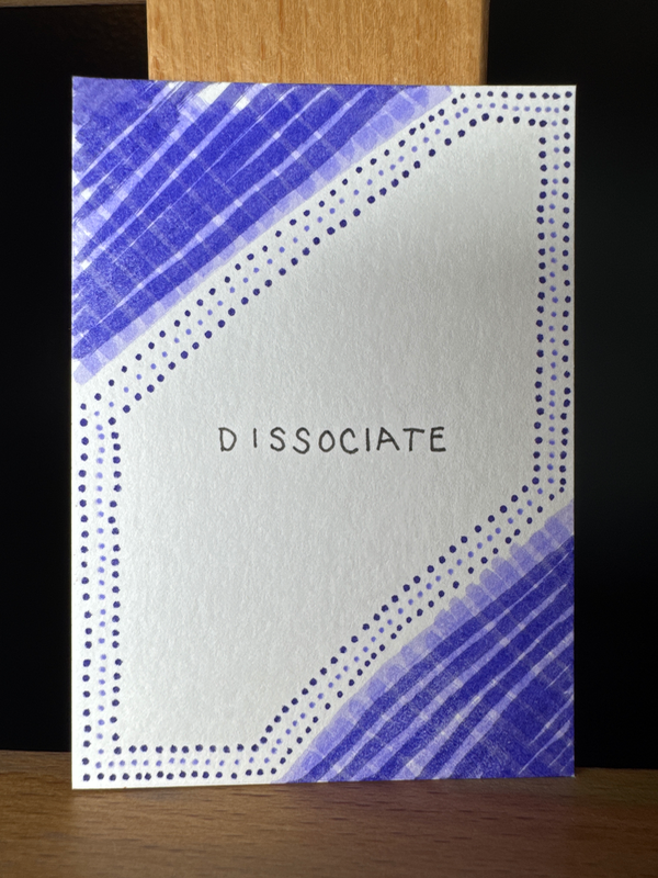 Dissociate aceo art card