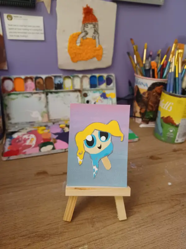 Melting Bubbles aceo art card