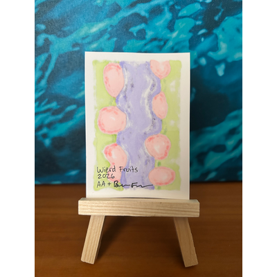 Weird Fruits aceo art card thumbnail 2