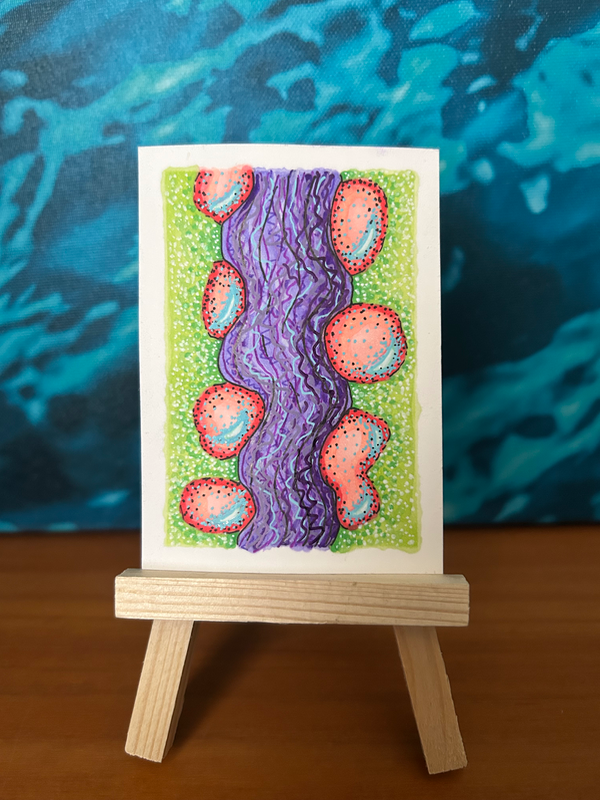 Weird Fruits aceo art card
