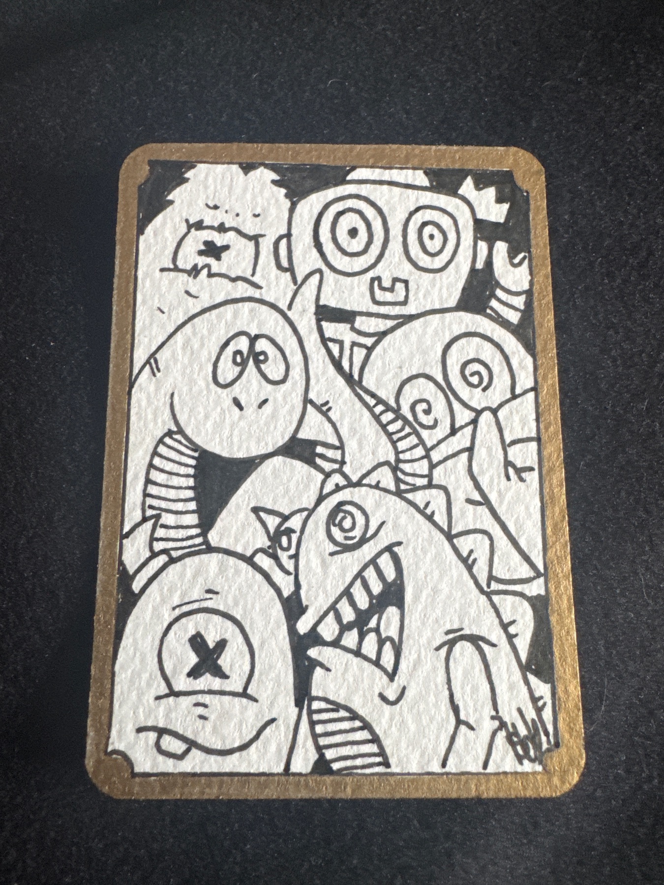 Golden Doodle aceo art card