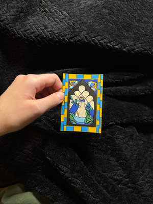 ACEO Original Miniature Painting Acrylic 2.5X3.5 Potion Witchy Stained Glass #3 aceo art card thumbnail 1