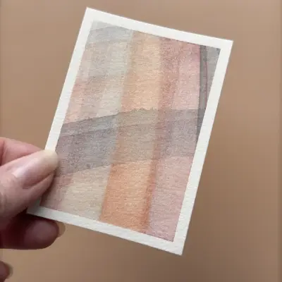 Travel Above - Abstract Watercolor aceo art card thumbnail 2