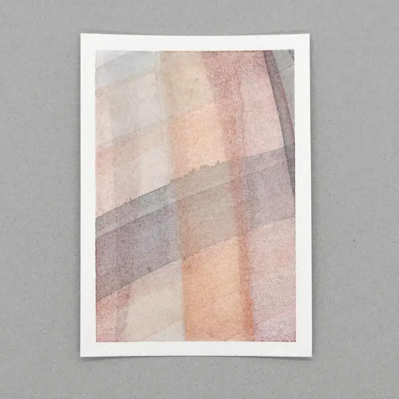 Travel Above - Abstract Watercolor aceo art card