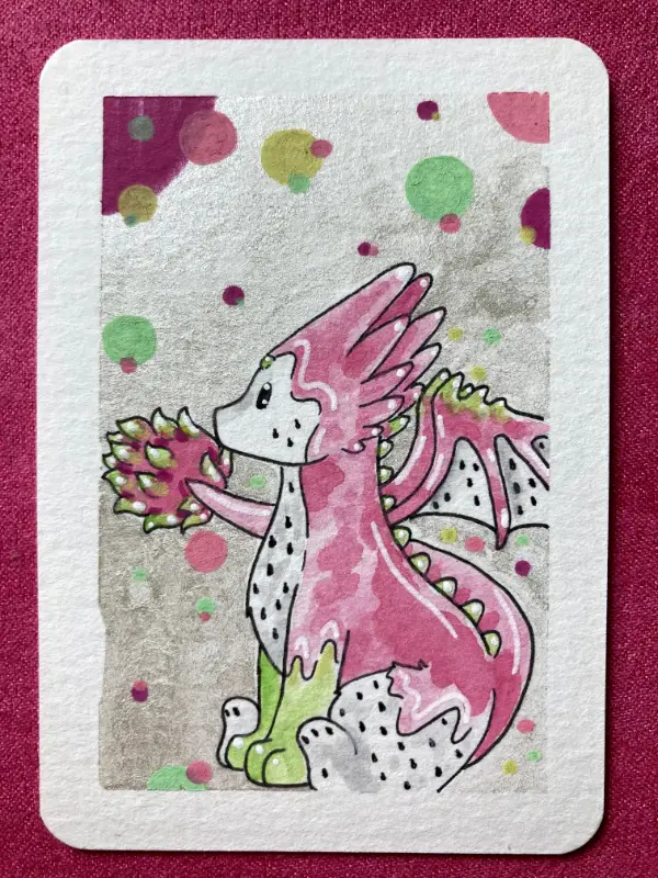 Dragon Fruit aceo art card