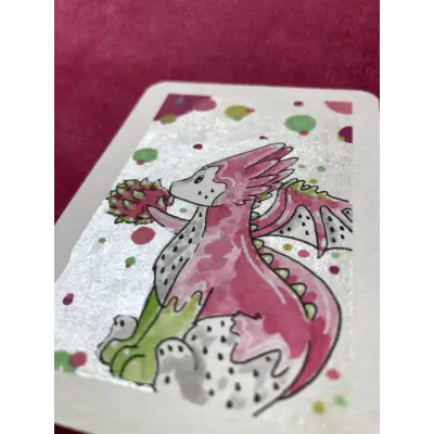Dragon Fruit aceo art card thumbnail 2