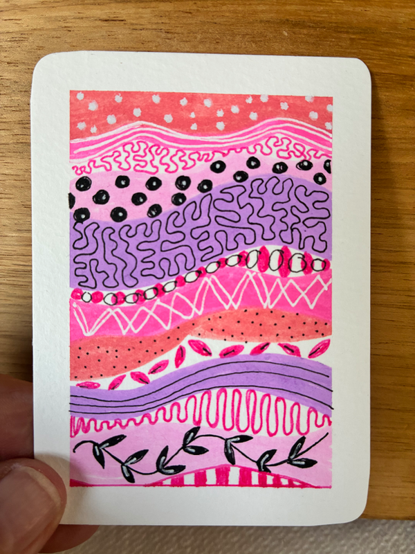 Pastel Whimsey aceo art card