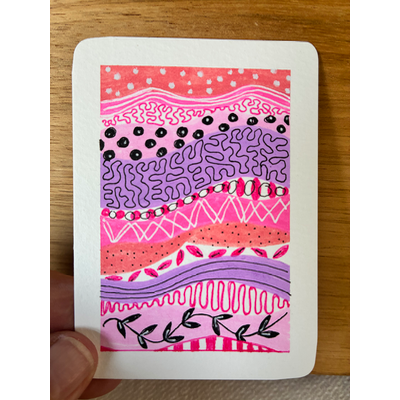 Pastel Whimsey aceo art card thumbnail 1