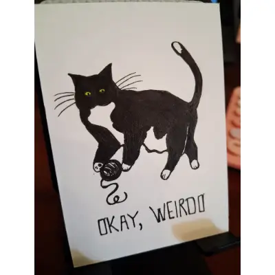 Okay, Weirdo aceo art card thumbnail 3