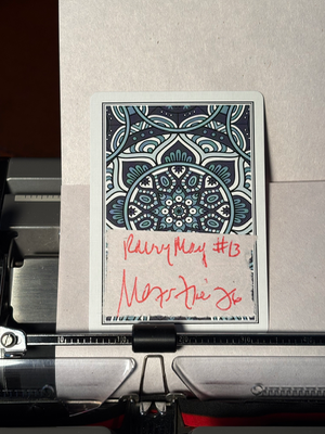Rainy May #13 by Mazerzine Emily Dickinson yellow butterfly aceo art card thumbnail 4