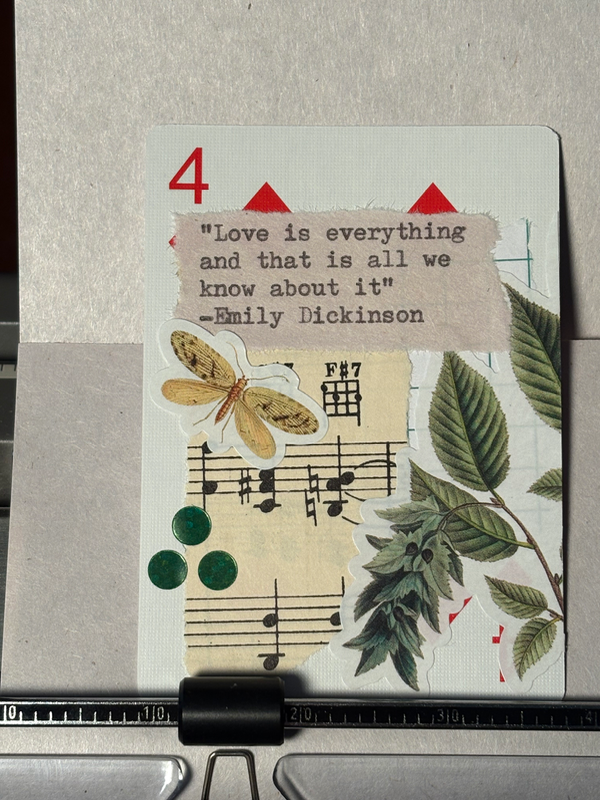 Rainy May #13 by Mazerzine Emily Dickinson yellow butterfly aceo art card