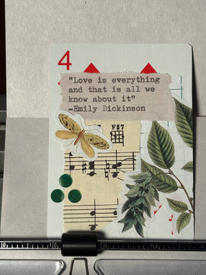 Rainy May #13 by Mazerzine Emily Dickinson yellow butterfly aceo art card thumbnail 1