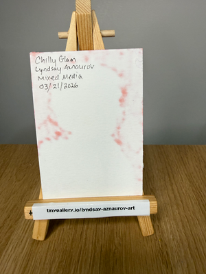 Chilly Glam Original ACEO Drawing by Lyndsay Aznaurov aceo art card thumbnail 3