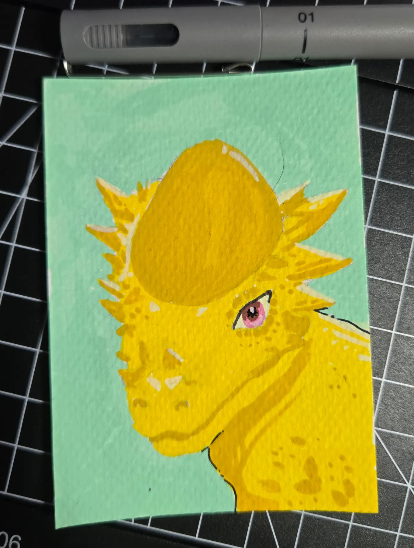 Sundrenched Pachy aceo art card