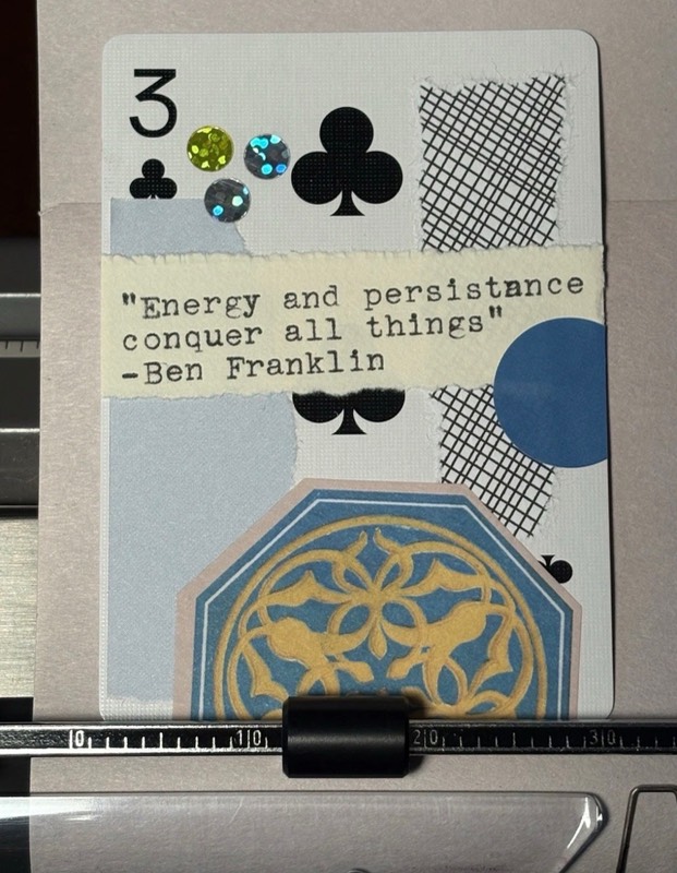 Ben Franklin #4 quote card by Mazerzine Philadelphia aceo art card