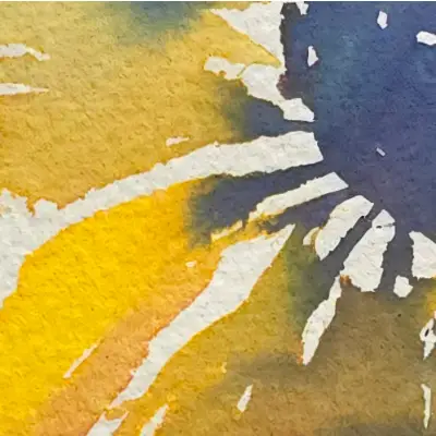Yellow Flower aceo art card thumbnail 2