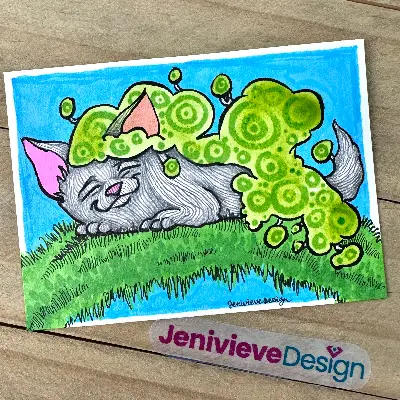 "A Visit to Napland" - by Jenivieve Design aceo art card thumbnail 1