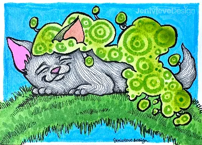 "A Visit to Napland" - by Jenivieve Design aceo art card thumbnail 2