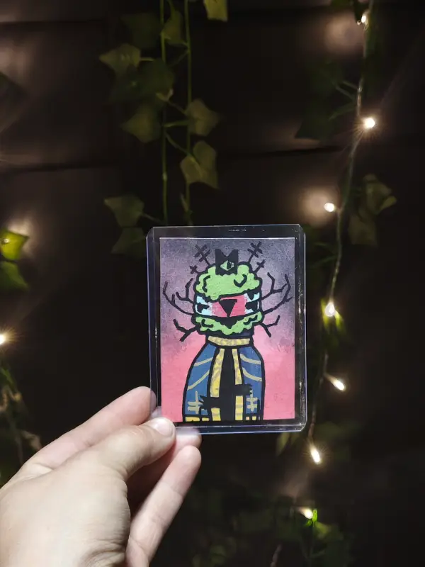 Leashy aceo art card