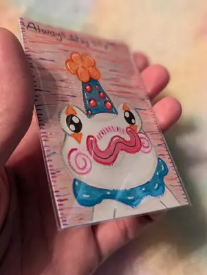 'Always Stay Silly' Inspo-Frog 9/10 aceo art card thumbnail 4