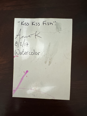 Kiss Kiss Fish aceo art card thumbnail 2
