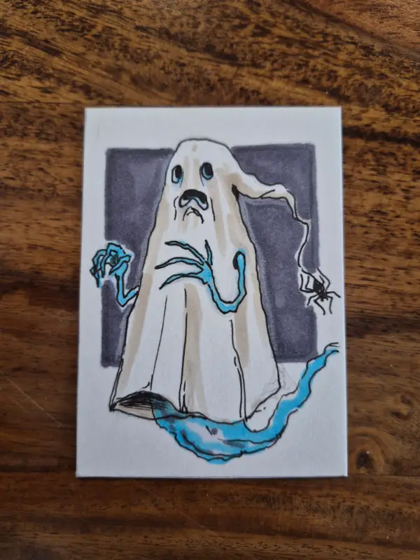 "Oh Boo..." aceo art card
