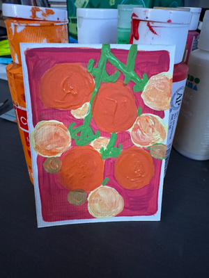 Cherry Tomatoes on the Vine aceo art card thumbnail 2