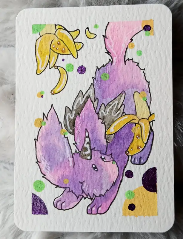 Banana Taffy aceo art card