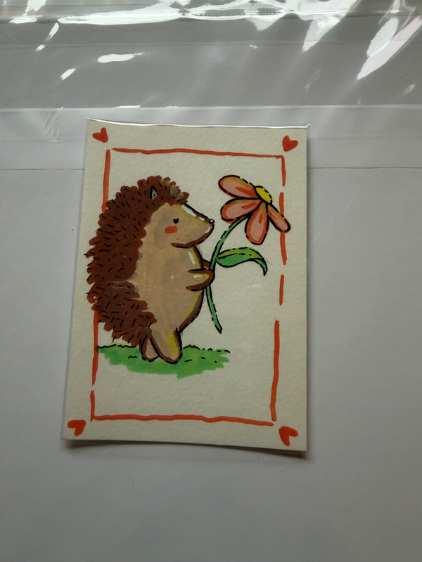 Finding a Friend aceo art card