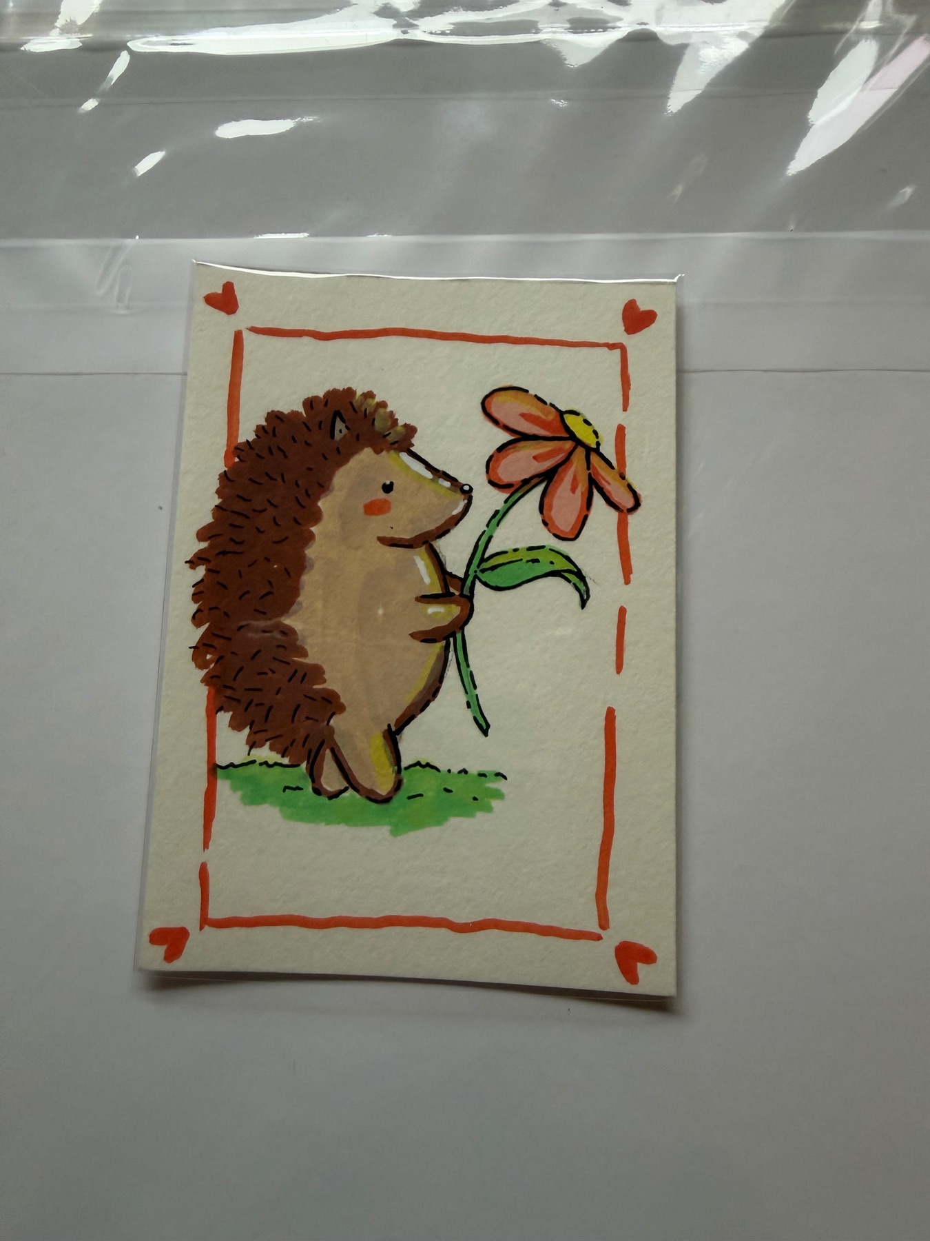 Finding a Friend aceo art card