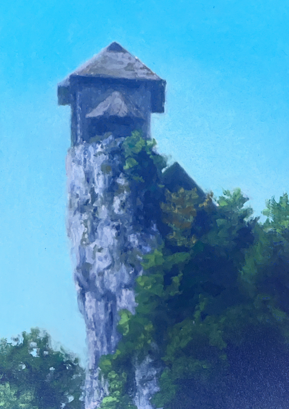 Ruins 2 of 3 set aceo art card