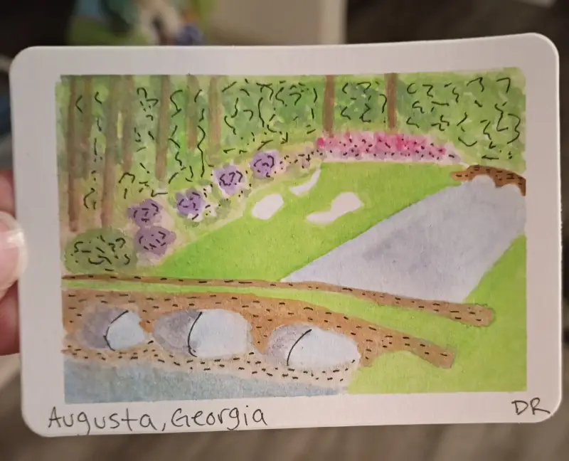 Augusta Georgia Masters aceo art card