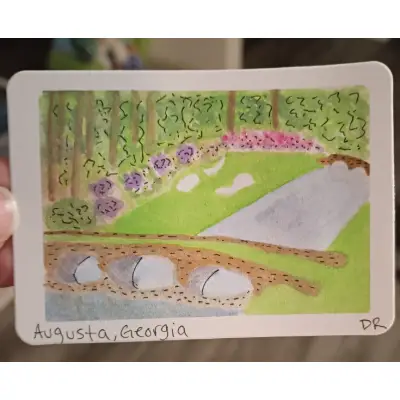 Augusta Georgia Masters aceo art card thumbnail 1