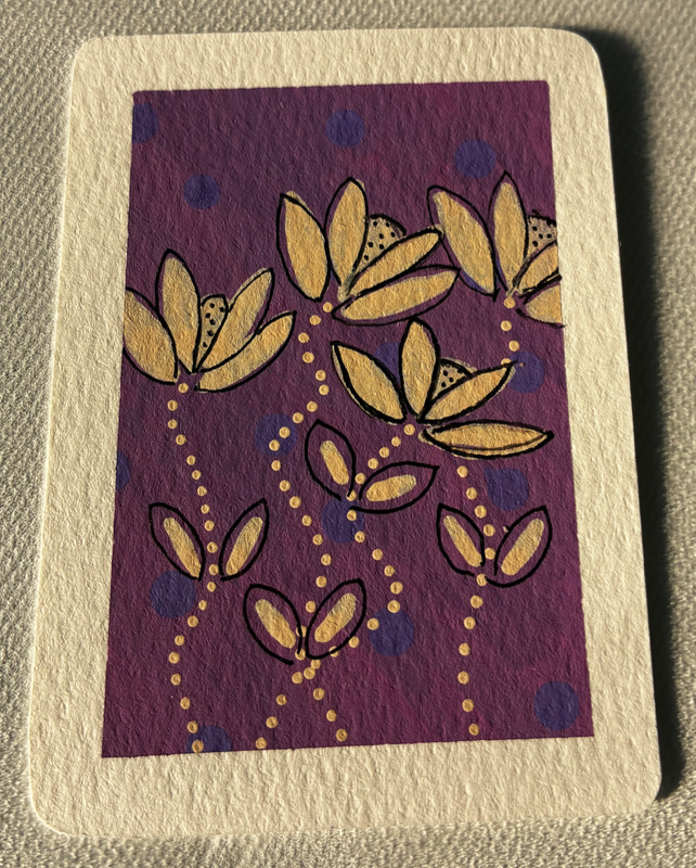 Fancy Flowers aceo art card