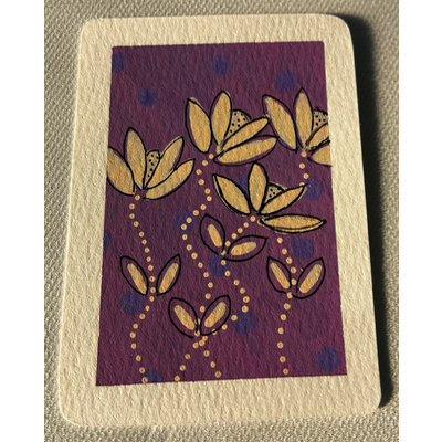 Fancy Flowers aceo art card thumbnail 1