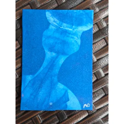 Candlestick (Original Cyanotype) aceo art card thumbnail 2