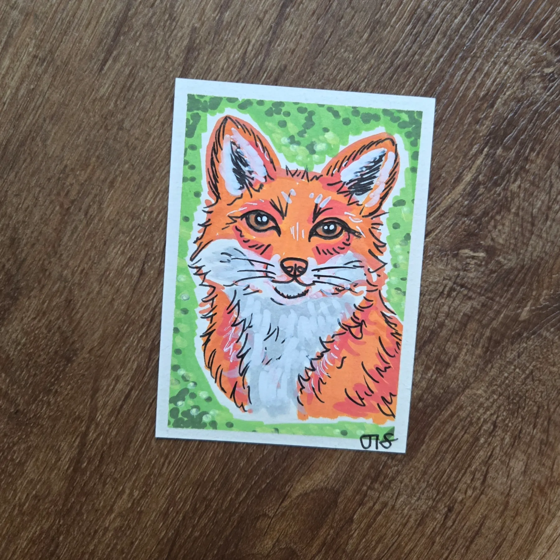 Fox aceo art card