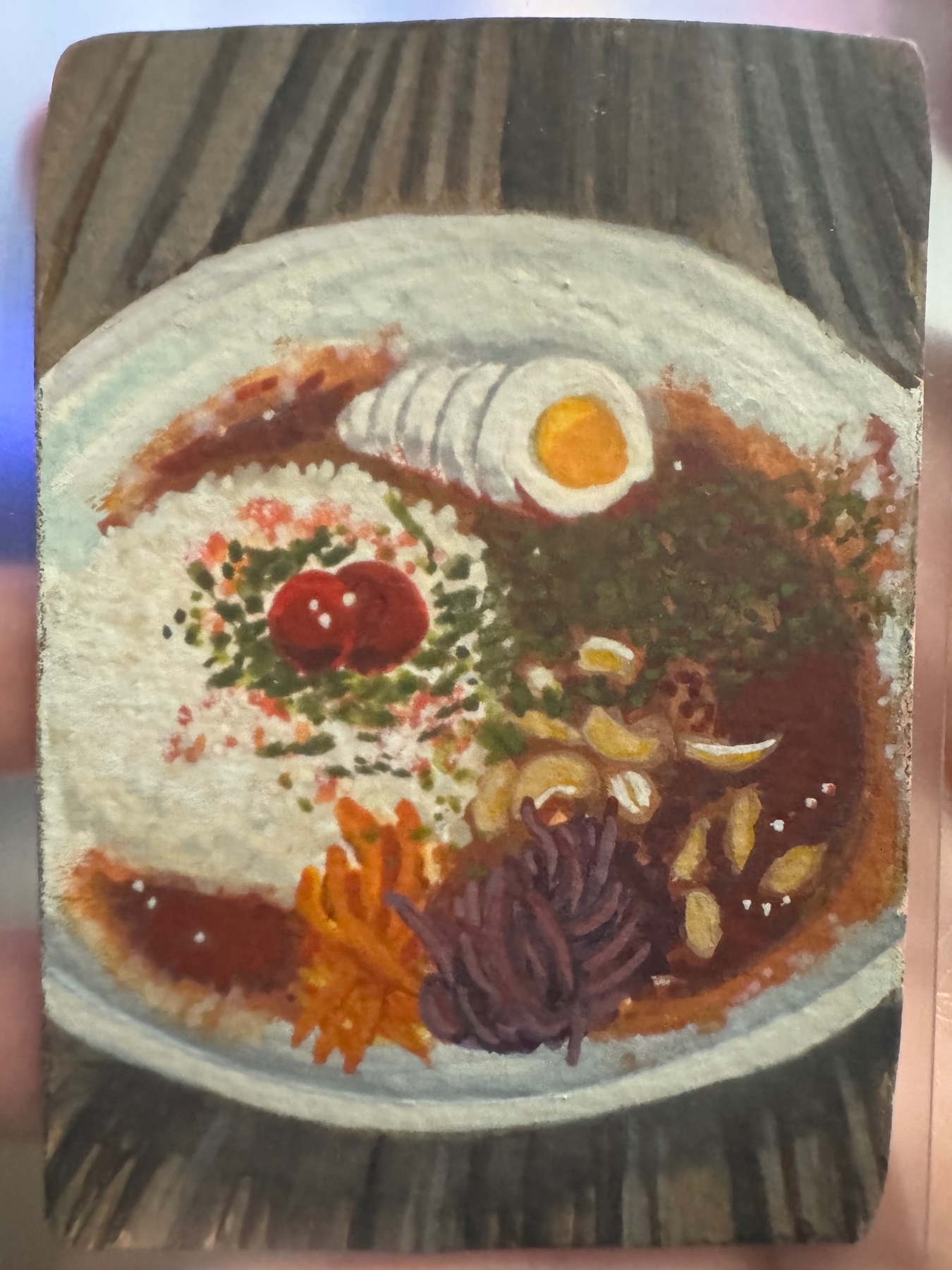 Curry At Double Tall Cafe, Harajuku aceo art card