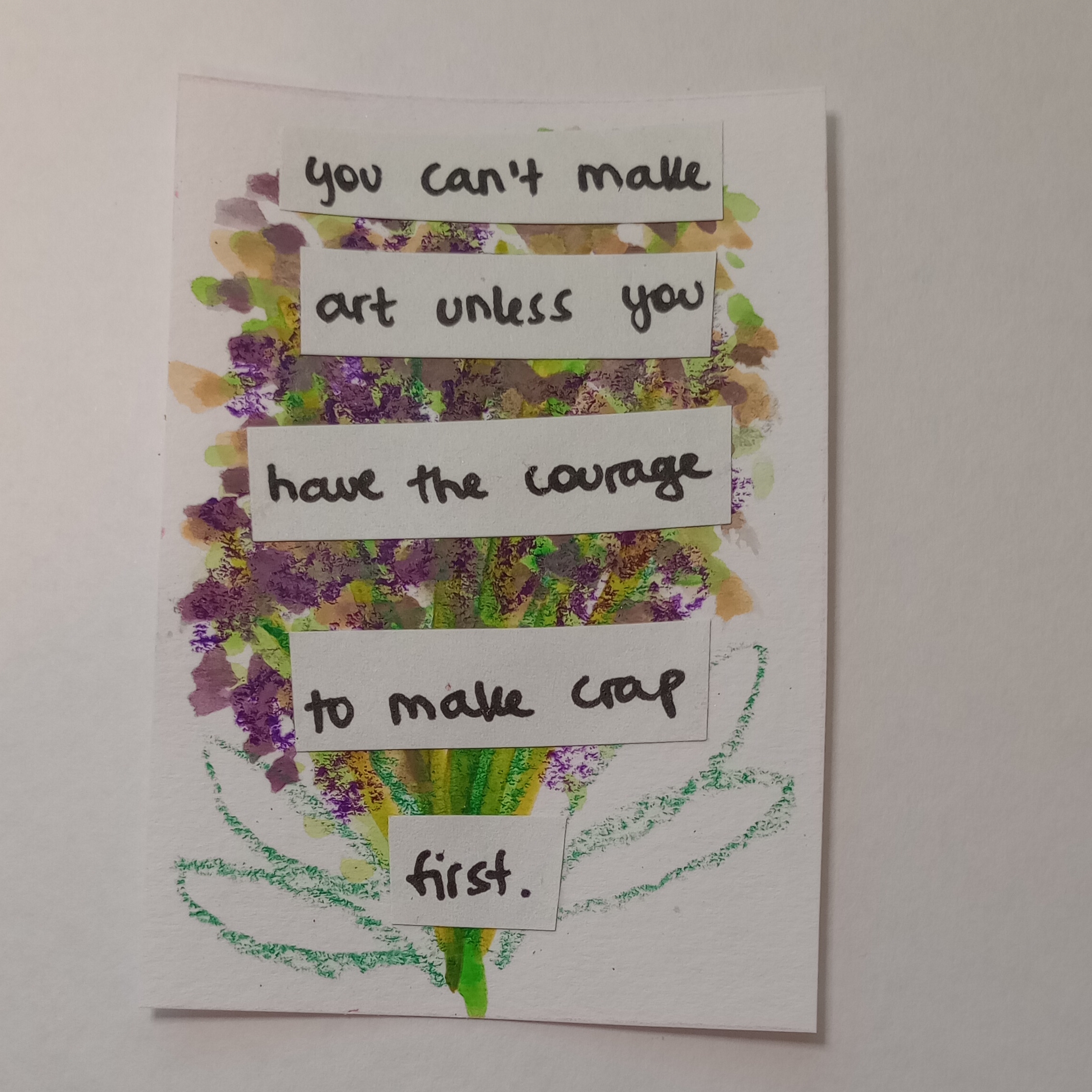 Courage to be bad aceo art card