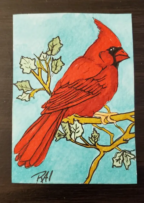 Cardinal aceo art card