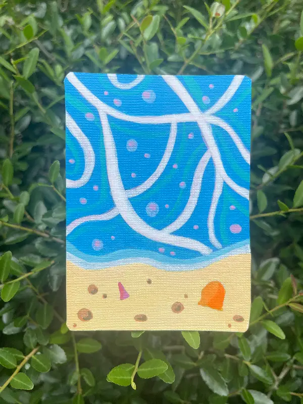 Dreamy Blue Ocean aceo art card