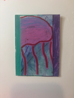 Jelly fish #6 aceo art card thumbnail 1