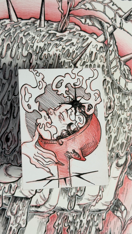 Gasp aceo art card