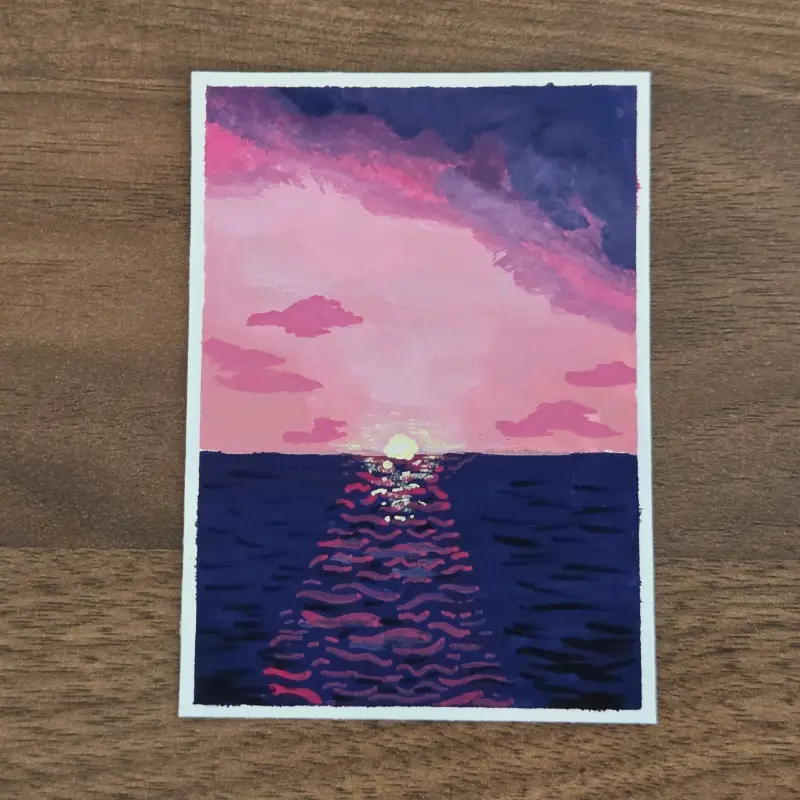 Candy Sunset aceo art card